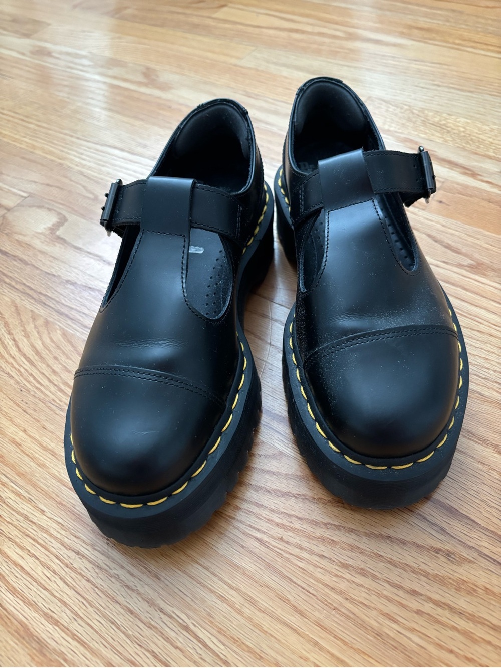 Dr. Martens Black Leather Mary Jane Shoes 9